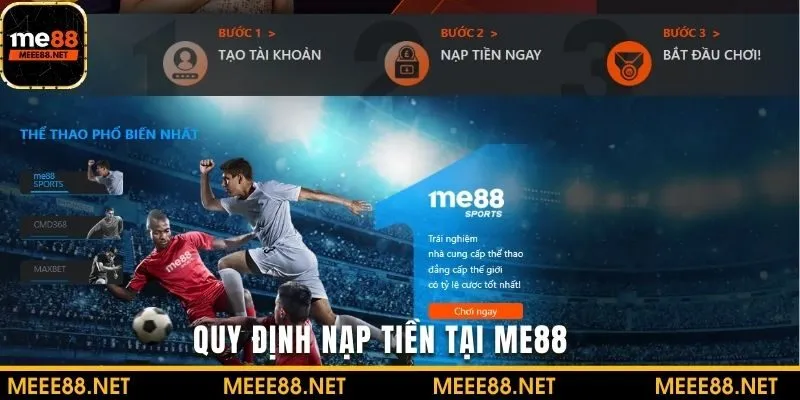 Đảm bảo theo quy định của giao dịch nạp tiền ME88