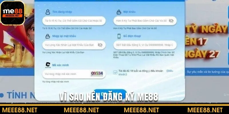 Vì sao người chơi nên đăng ký ME88