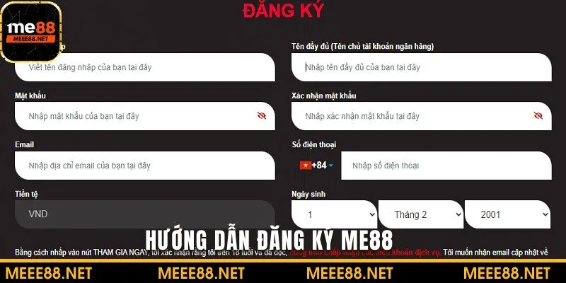 Hướng dẫn quy trình đăng ký ME88